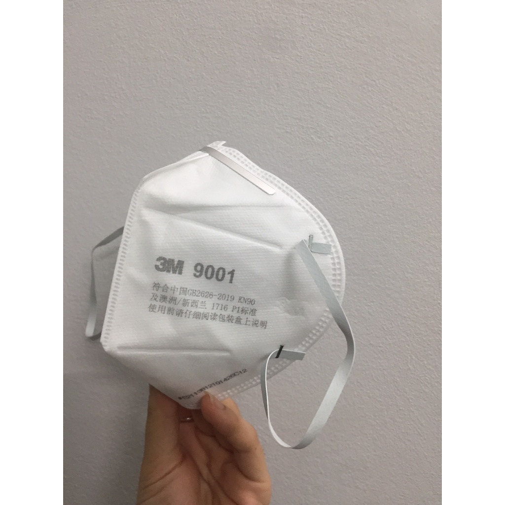 Khẩu trang 3M 9001, kháng khuẩn, chống bụi mịn, phòng dịch - Sản phẩm chính hãng