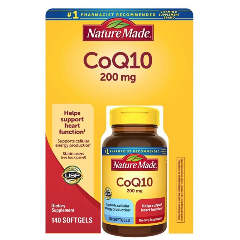 Viên Uống Hỗ Trợ Tim Mạch CoQ10 Nature Made 200 Mg Của Mỹ, 140 viên