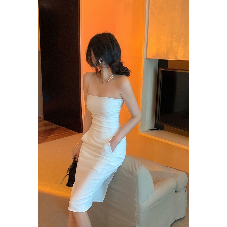 Đầm dáng ôm body kiểu dáng cúp ngực kèm túi Emilyshop ulzzang