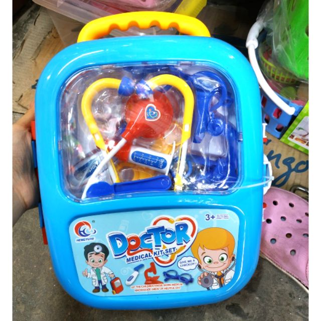 Bộ đồ chơi Bác sĩ vali kéo ( màu xanh, màu hồng-có pin)