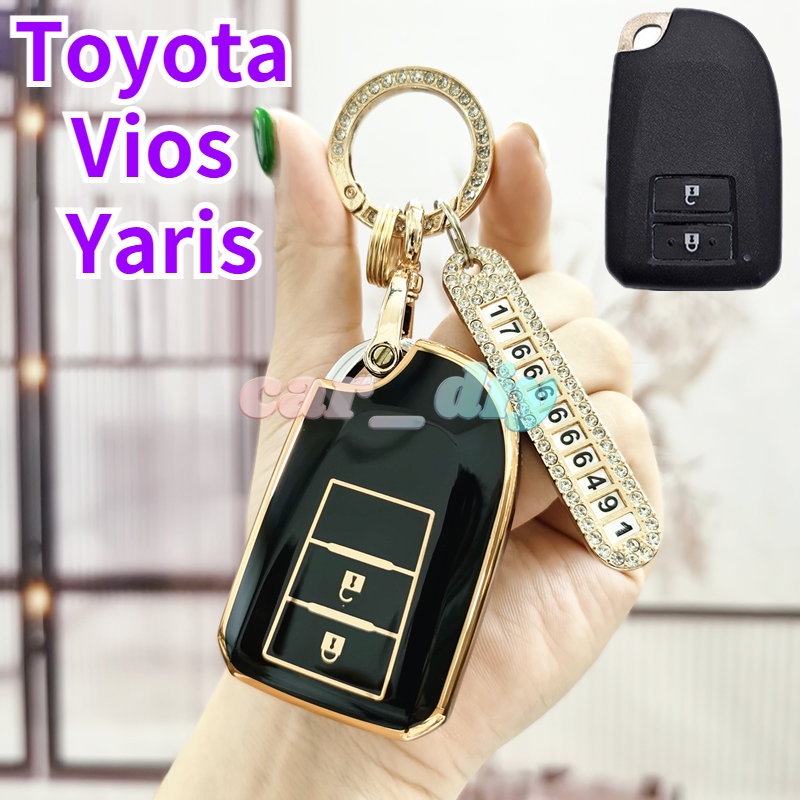 Vỏ Chìa Khóa Điều Khiển Từ Xa 2 Nút Cho Xe Hơi Toyota Yaris Camry Corolla Vios