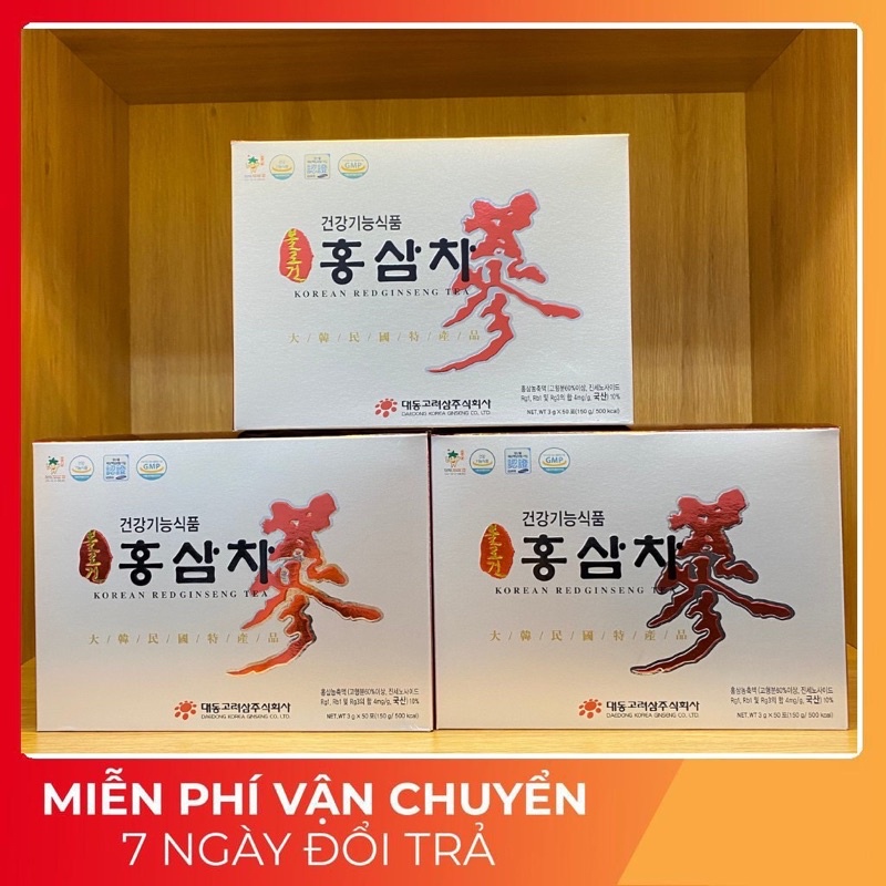 Trà Hồng Sâm Daedong Hàn Quốc Hộp 50 Gói, trumsihanghanquoc