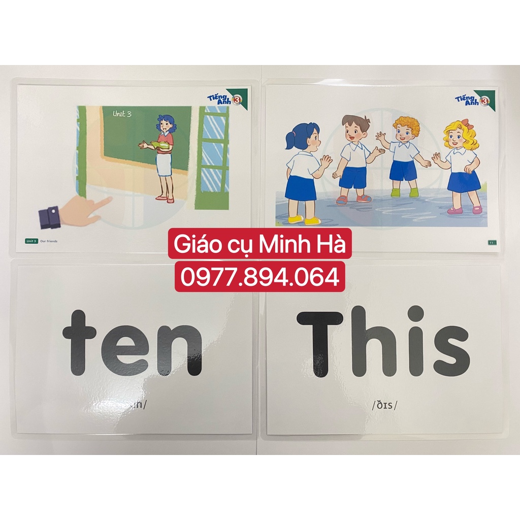 Flashcards Tiếng Anh Global Success 3 - BDG mới nhất 2022- 183 thẻ ép plastic