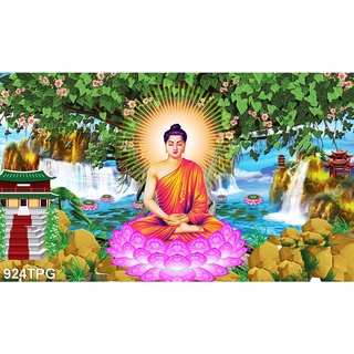 Tranh dán tường 3d phật - tranh dán bàn thờ phật