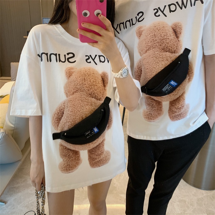 Áo thun tay lỡ nam nữ - áo phông nam nữ unisex form rộng mẫu Gấu Always Sunny Hot chất 100% cotton mềm mịn thấm hút