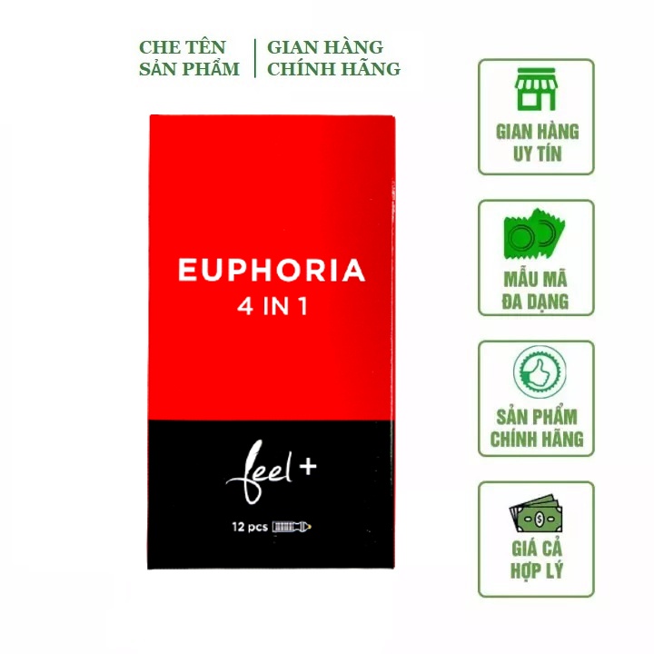 Bao Cao Su Gân gai Kéo dài thời gian 12 chiếc Feel 4 in 1 - Chính hãng