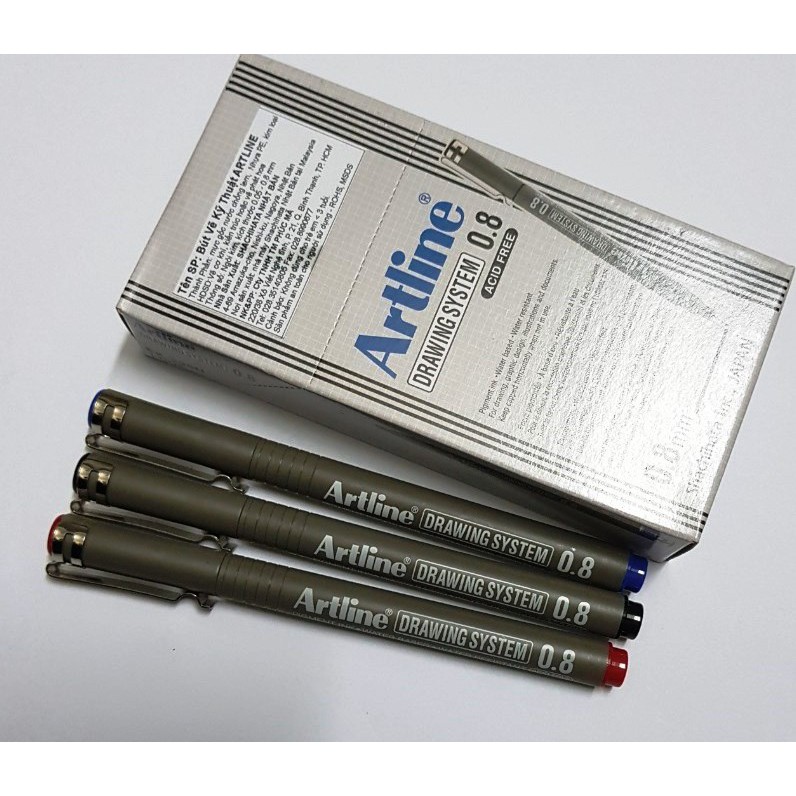 Bút viết kỹ thuật, chống lem, Artline, 0.8mm, EK-238/cây