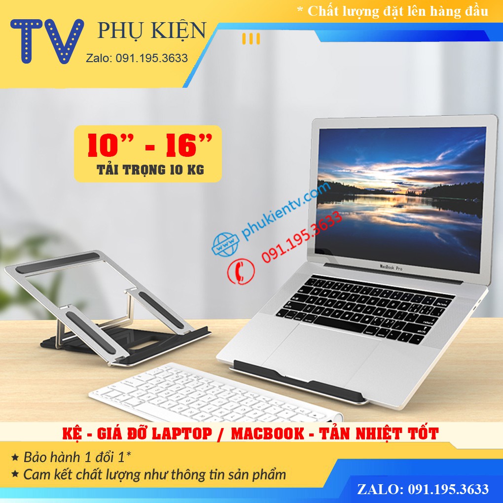 Giá đỡ Laptop / Macbook CC T8 10 - 16 Inch - Kệ Đỡ Laptop - Ipad - Máy Tính Bảng - Hợp Kim Nhôm - Tản Nhiệt Tốt