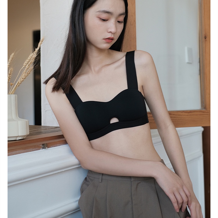 Áo Lót Nâng Ngực Mềm Mại Không Gọng Không Đường May Thoải Mái Cho Nữ
