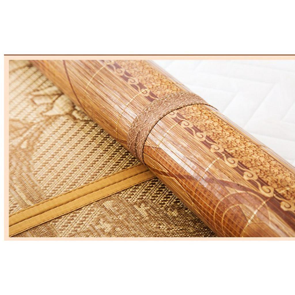 Chiếu Tre Tăm Tây Bắc, Chiếu Trúc Vân Gỗ in họa tiết 3D Xuất Khẩu Loại 1 gấp đôi siêu đẹp