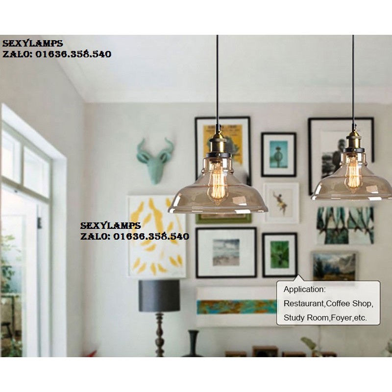 ĐÈN THẢ THỦY TINH (GIÁ KÈM BÓNG LED EDISON ST64_4W_TTT NHƯ HÌNH)