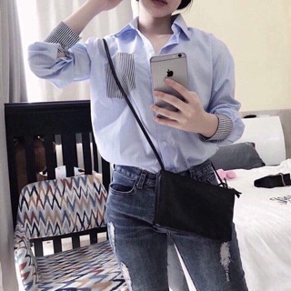 Áo sơ mi nữ kẻ sọc phối SM772