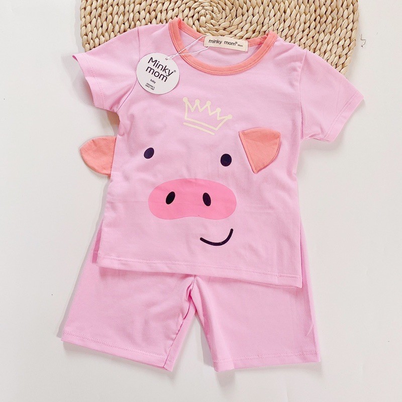 Đồ bộ bé trai bé gái minky mom hoạ tiết động vật 3D dễ thương | BigBuy360 - bigbuy360.vn