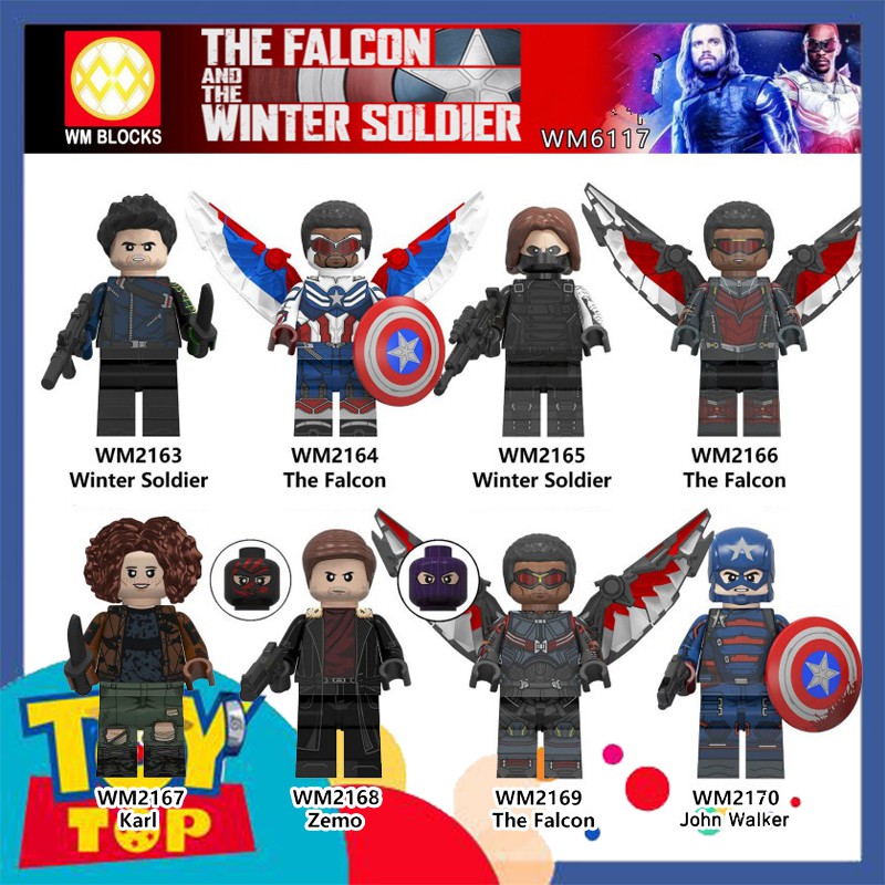 [Một con] ghép Marvel MCU Falcon Winter Soldier Minifigures các mẫu Zemo , John Walker , New Captain .. WM6117
