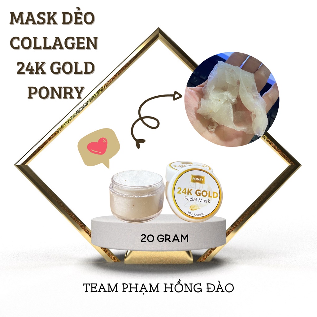 MASK COLLAGEN 24K GOLD PONRY HỦ 20 GRAM CHUYÊN DÙNG CHO CÁC SPA