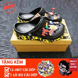 [MUA 2 TĂNG 1 LOXO] dép cross vảy sơn đế lượn sóng đen vàng💖FREESHIP💖Dép cross bít đầu hotrend UMOP21 (Hồng Vân Shop)
