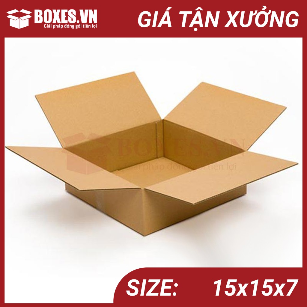 Thùng Carton, Hộp Carton 15x15x7 Đóng Gói Hàng Combo 20 Cái