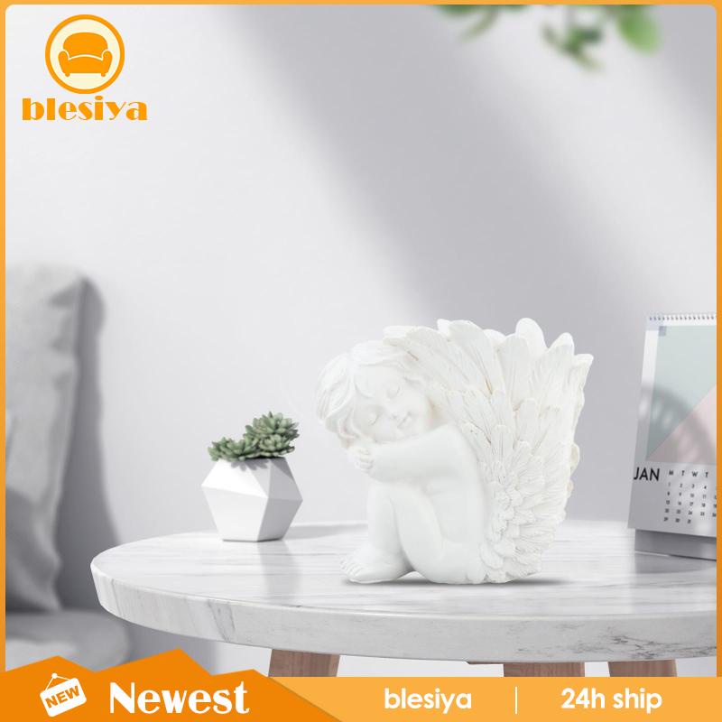 [Blesiya] Bình Hoa Điêu Khắc Thủ Công Hình Thiên Thần Phong Cách Vintage Trang Trí Nhà Cửa