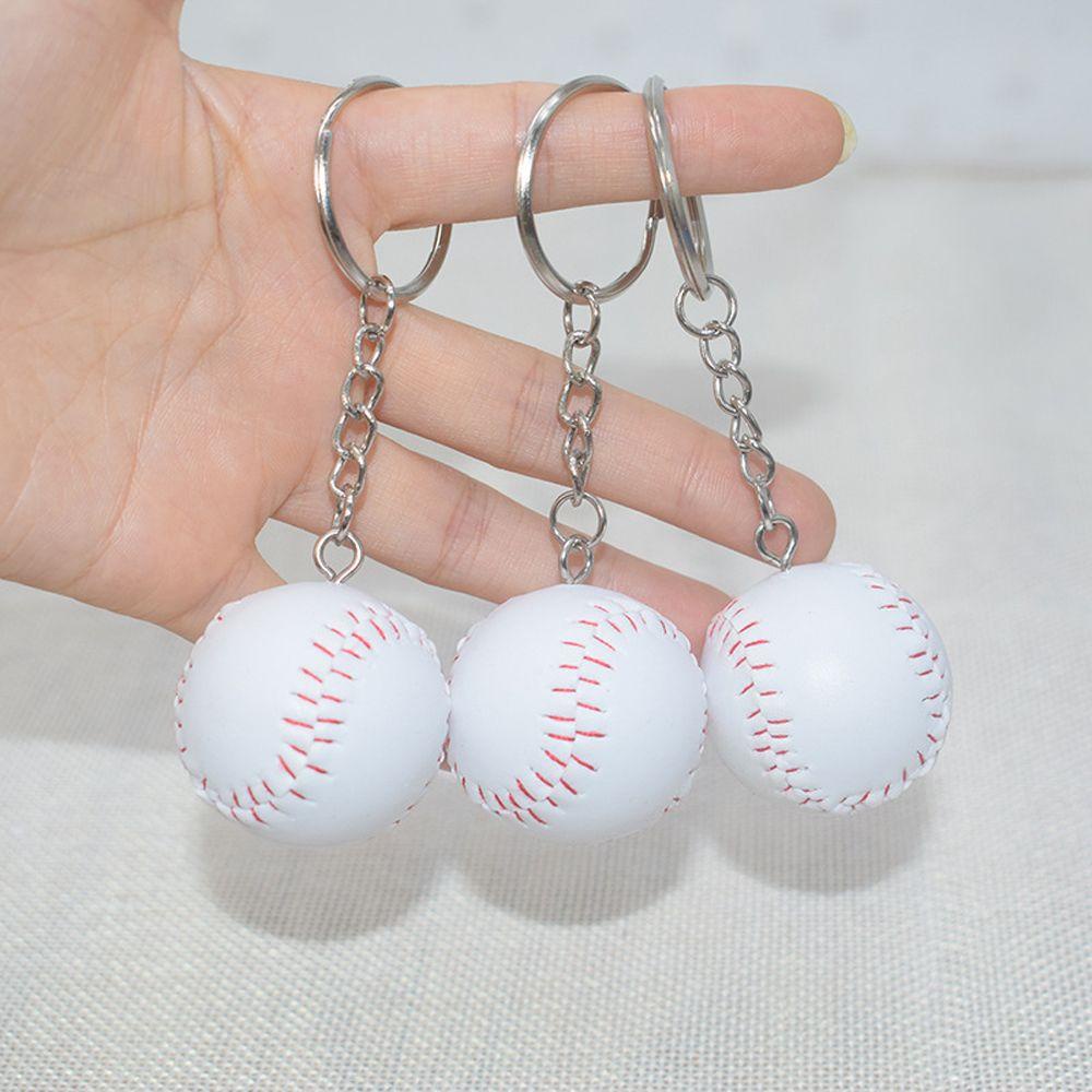 Móc Khóa Hình Quả Bóng Chày Mini Sáng Tạo Giá Đỡ