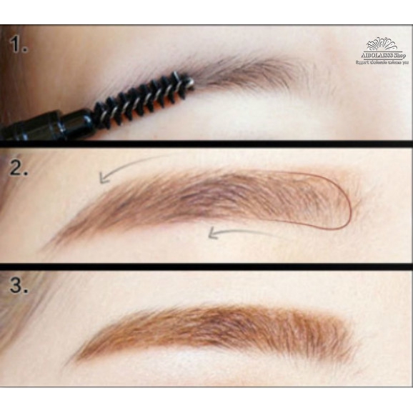 [Hàng mới về] Bút Vẽ Lông Mày Kiêm Cọ Chải Hai Đầu 2 Trong 1 Không Thấm Nước Lâu Trôi