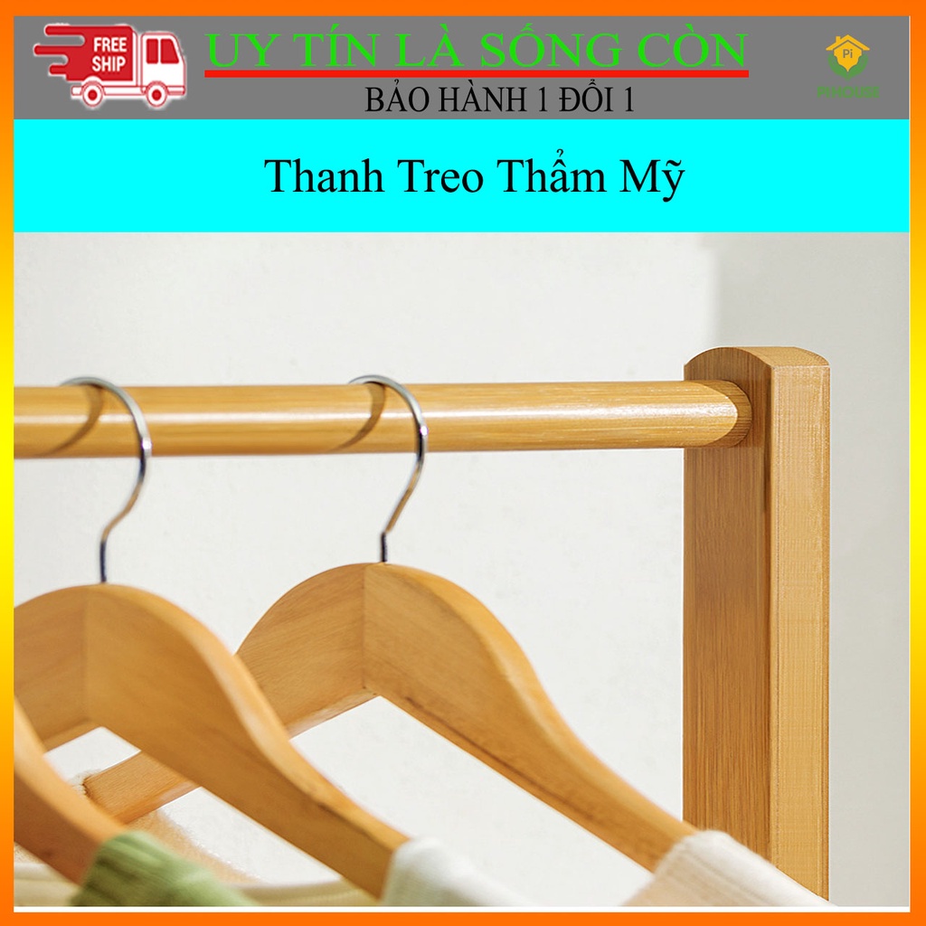 Giá Treo Quần Áo Decor chất liệu gỗ tre, phong cách hiện đại sang trọng [HÀNG CAO CẤP]
