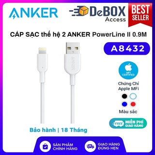 Cáp sạc ANKER Powerline II Lightning dài 0.9m - A8432 Bảo hành 18T chính hãng