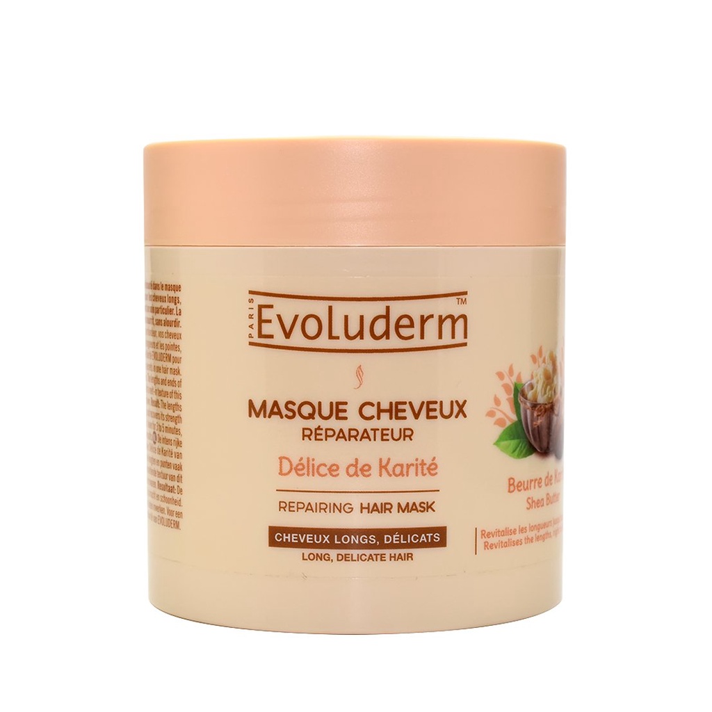 Kem Ủ Tóc Dưỡng Tóc Bóng Mượt Evoluderm Delice De Karite Repairing Mask 500ml