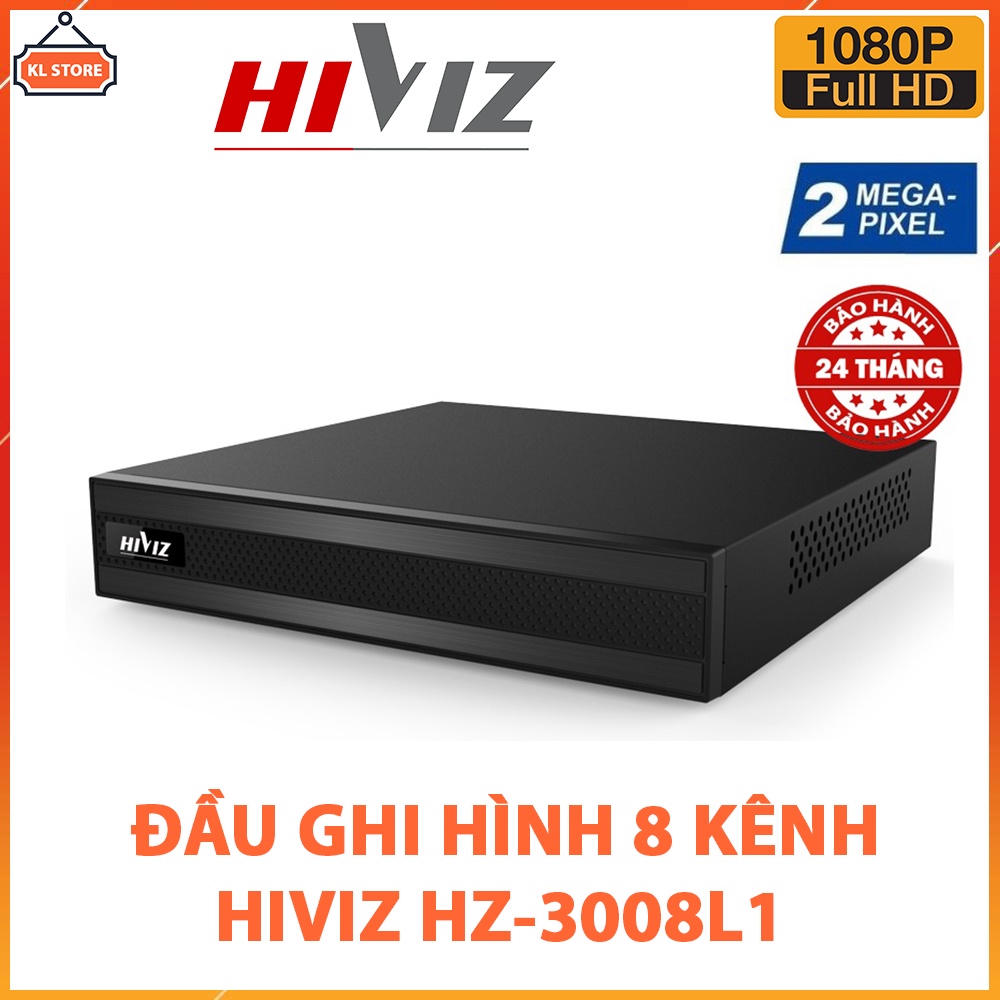 Đầu Ghi Hình 8 Kênh Hiviz HZ-3008L1 2MP Lắp Camera Analog/TVI/CVI/AHD/IP
