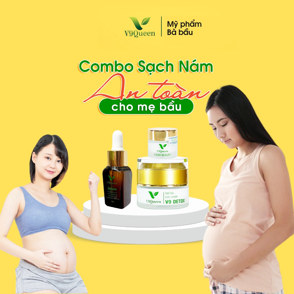  Combo Nám Dưỡng Trắng Da V9Queen - Mỹ Phẩm Bà Bầu