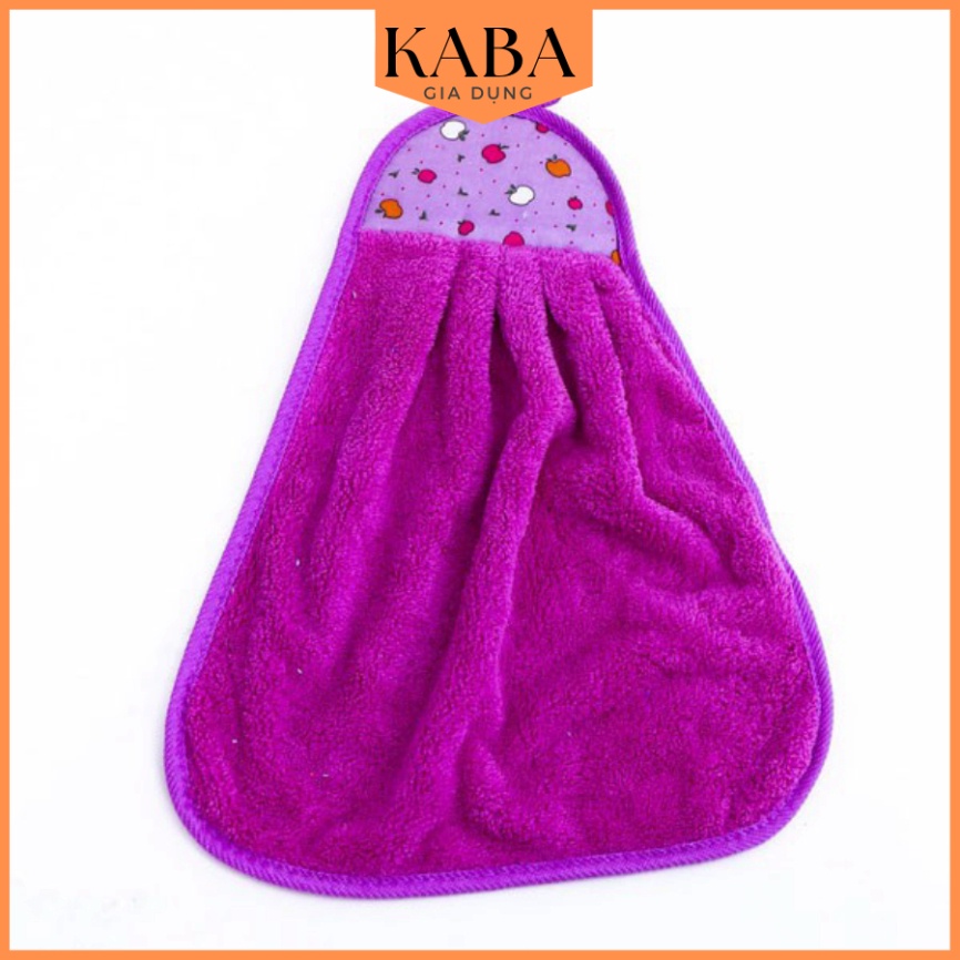 Khăn lau tay cotton nhà bếp Khăn Lau Chén Mềm Mại Siêu Thấm Nhà Bếp Có Móc Treo Tiện Dụng KABA