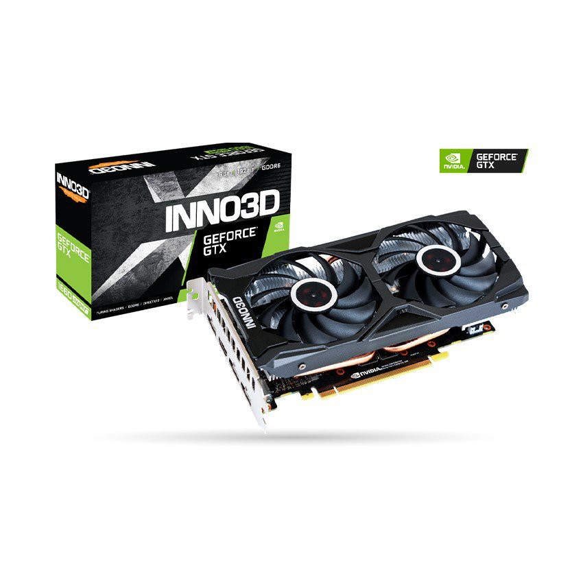 Card màn hình INNO3D GTX 1660 Super TWIN X2 (6GB GDDR6, 192-bit, HDMI+DP, 1x8-pin)