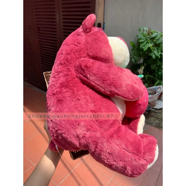 Gấu bông thơm dâu tây Lotso ToyStory3 Disney ôm trái dâu chính hãng Potdemiel 2022 cao cấp hàng loại 1