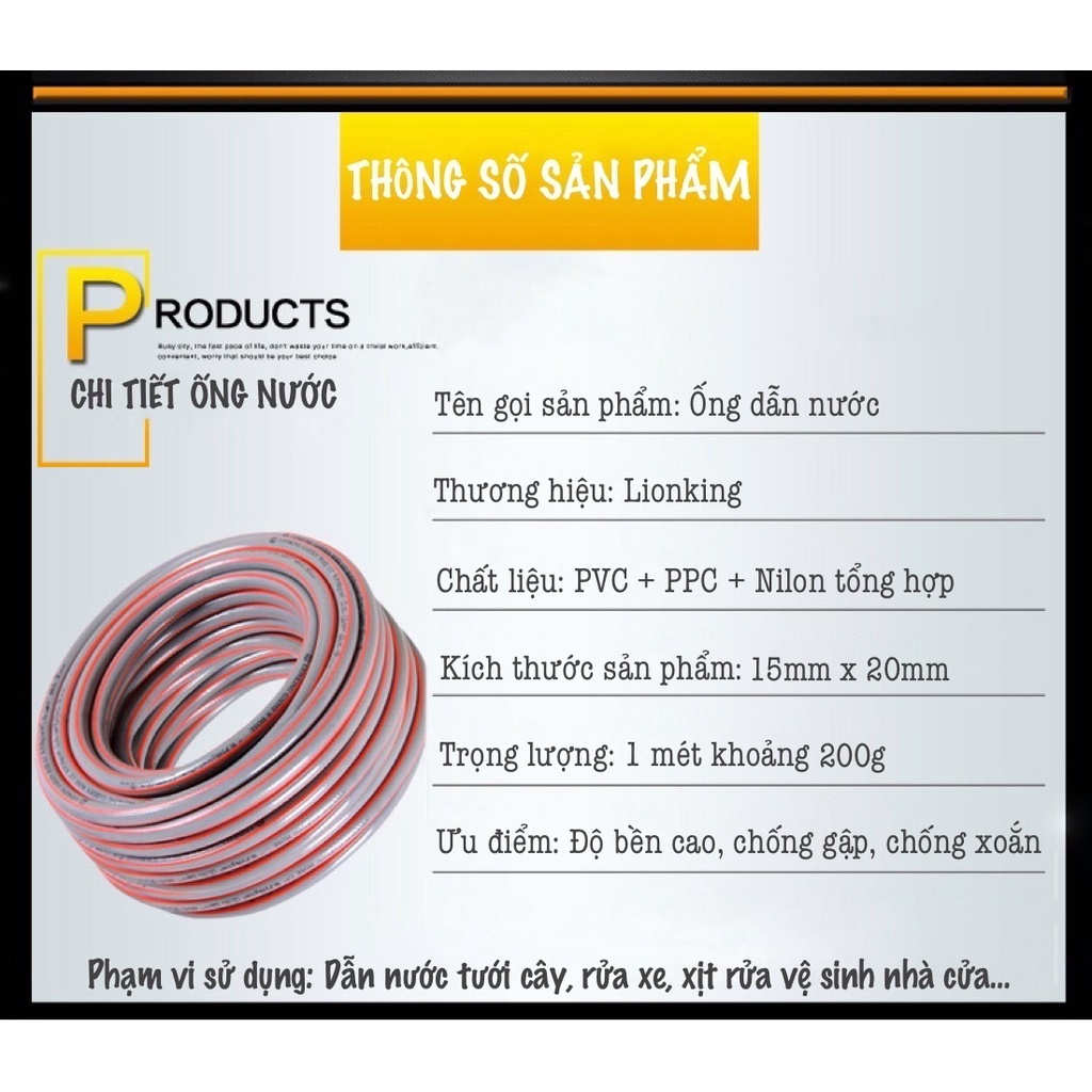 Ống nước LionKing phi 20 GS15
