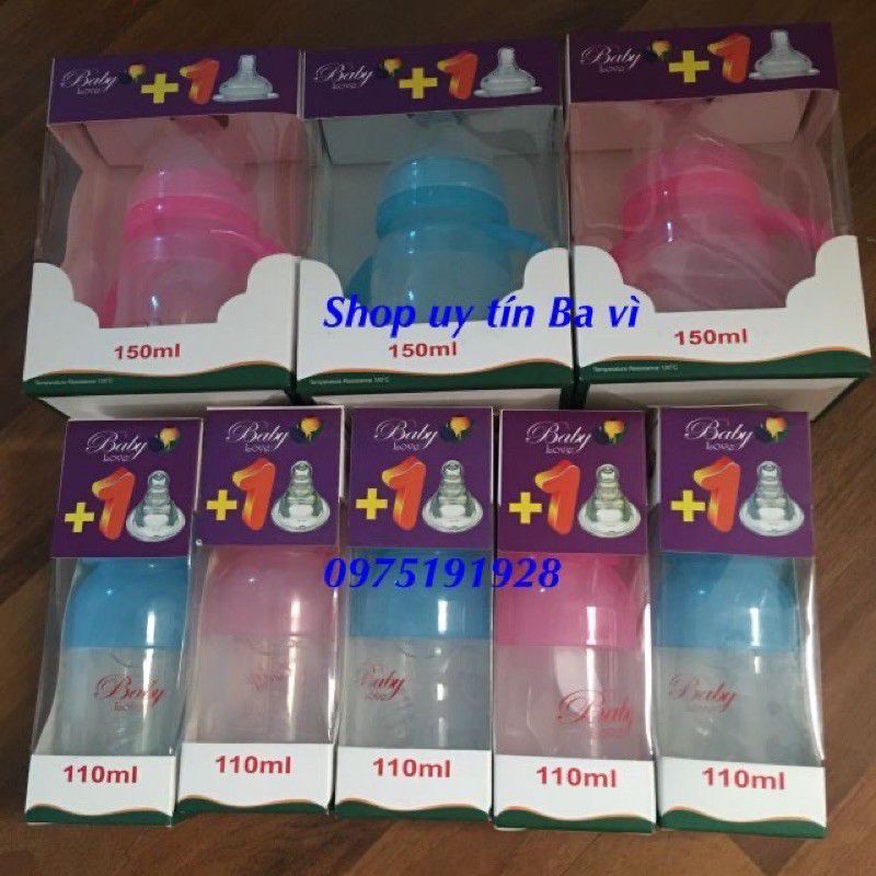 Bình sữa silicon baby love 110ml- 150ml (2 chức năng)