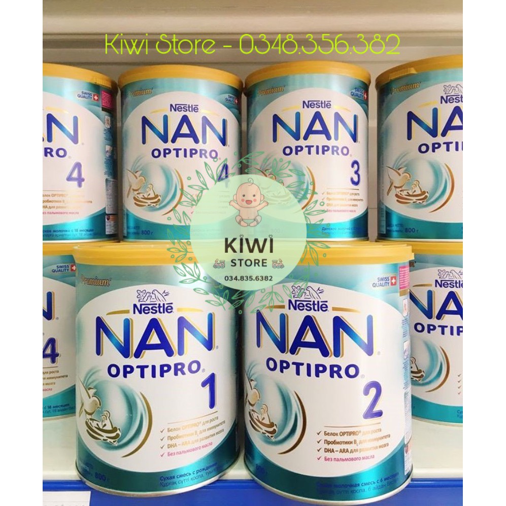 Sữa NAN Optipro Nga cho bé lon 800gr đủ số (Date 5/2022)