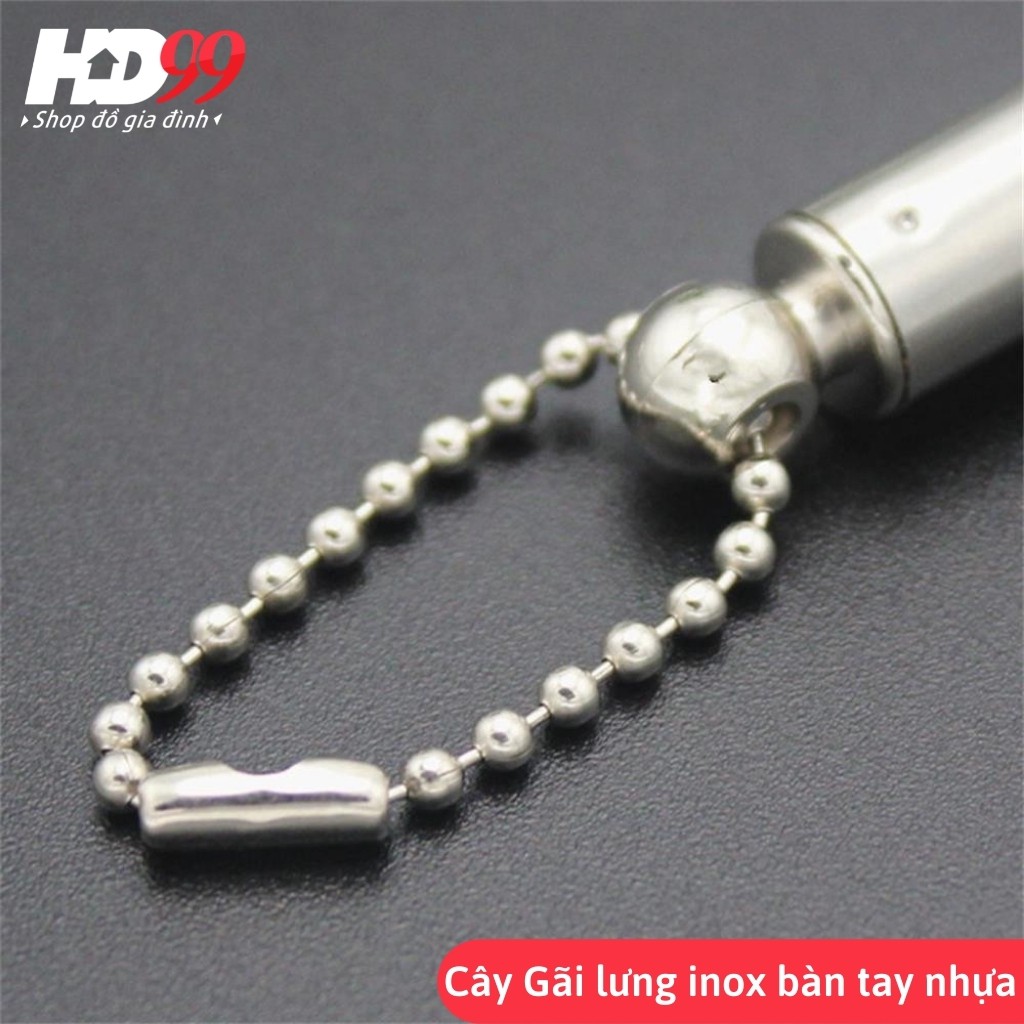 Cây Gãi Lưng Rút Gọn hình Bàn tay thông minh Cán Inox, đầu gãi bằng Nhựa cứng