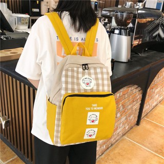 Faya - Balo thời trang họa tiết gingham B337