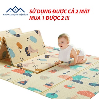 [HÀNG LOẠI 1] Thảm Xốp XPE - Chiếu Xốp Cho Bé Tấm Lót Trải Sàn 2 Mặt Phủ Silicone Chống Thấm, Chống Trơn Trượt 1M8x2M