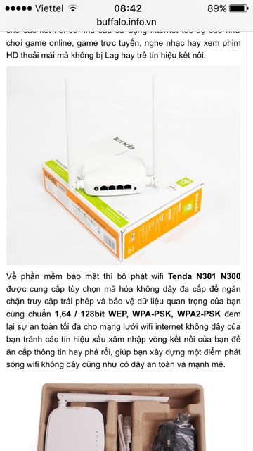 Bo phat Wifi N300 ,N301 Chính Hãng Tenda Kiêm kích sóng Wifi