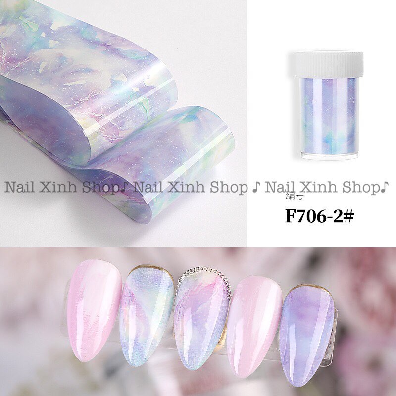 [ NEW] Giấy Foil Dán Móng Tay Họa Tiết Đá Cẩm Thạch - Nail Xinh Shop