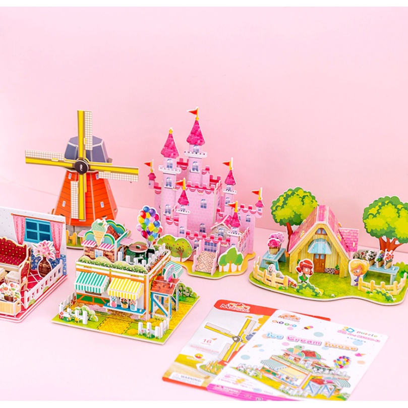 ★Mẫu mới★ Mô hình nhà giấy kiến trúc nhiều kiểu - Mô hình nhà giấy 3D