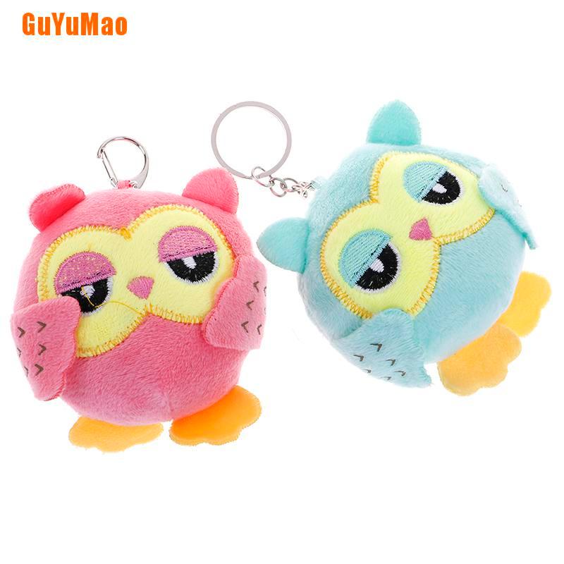 Móc Khóa Hình Chim Cú Nhồi Bông Dễ Thương Kích Thước 9Cm