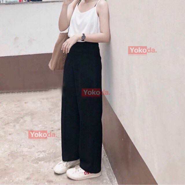 [GIẢM GIÁ 3 NGÀY] Quần Ống Rộng Culottes Suông Dài Cạp Lưng Cao Vải Dày Dặn Phong Cách Hàn Quốc - QA33
