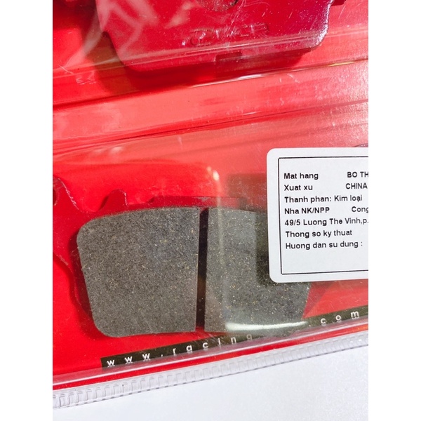 Bố thắng đĩa trước/ sau RCB Racing Boy xe Exciter150 Winner .....