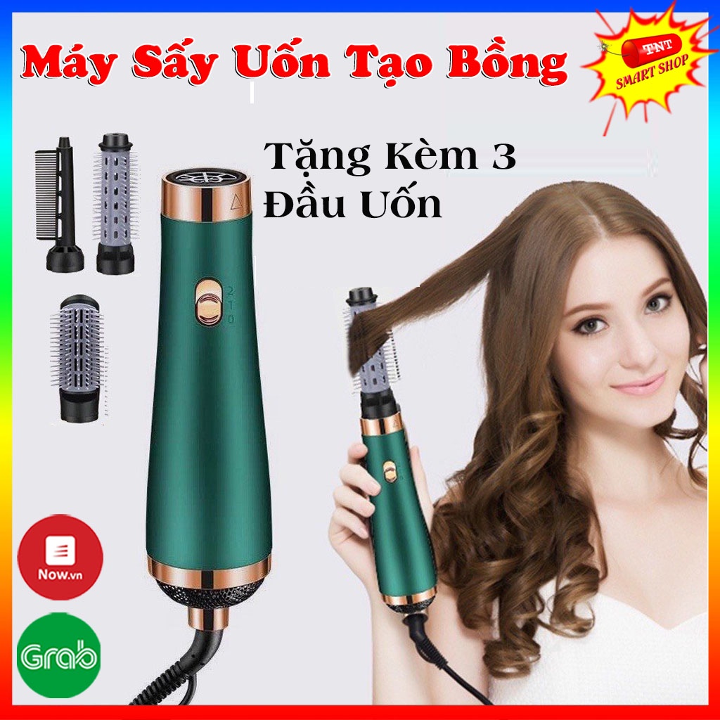 Máy Uốn sấy Tạo Bồng Đa Năng 4 Trong 1(Tặng Kèm 3 Đầu Lược)- Máy Sấy Tạo Kiểu Duỗi Thẳng, Uốn Xoăn, Tạo Bồng Cho Tóc