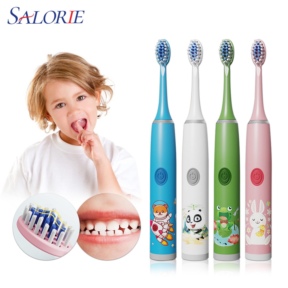 Bàn Chải Đánh Răng Điện Siêu Âm Thay Thế Đầu Bàn Chải Đánh Răng Họa Tiết Hoạt Hình Cho Bé