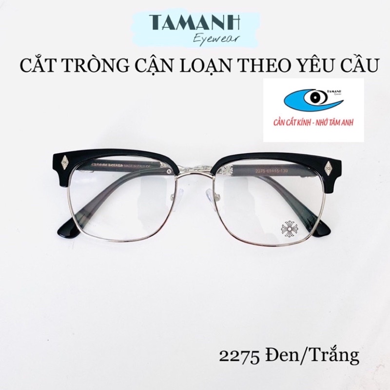 Gọng kính cận nam , nữ Chorme heart 2275 Gọng nửa viền kim loại - TAMANHEYEWEAR Nhận cắt kính theo yêu cầu