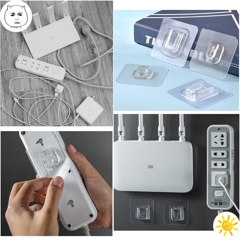 Móc Treo Đồ Dán Tường Bằng Nhựa Chống Thấm Nước Tiện Dụng Cho Gia Đình
