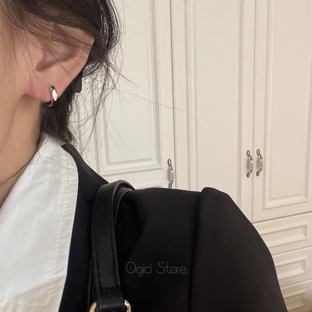 Bông tai, Khuyên tai nam nữ dáng tròn thời trang cá tính sành điệu phong cách âu mỹ, Độc đáo, Unisex, 1 chiếc