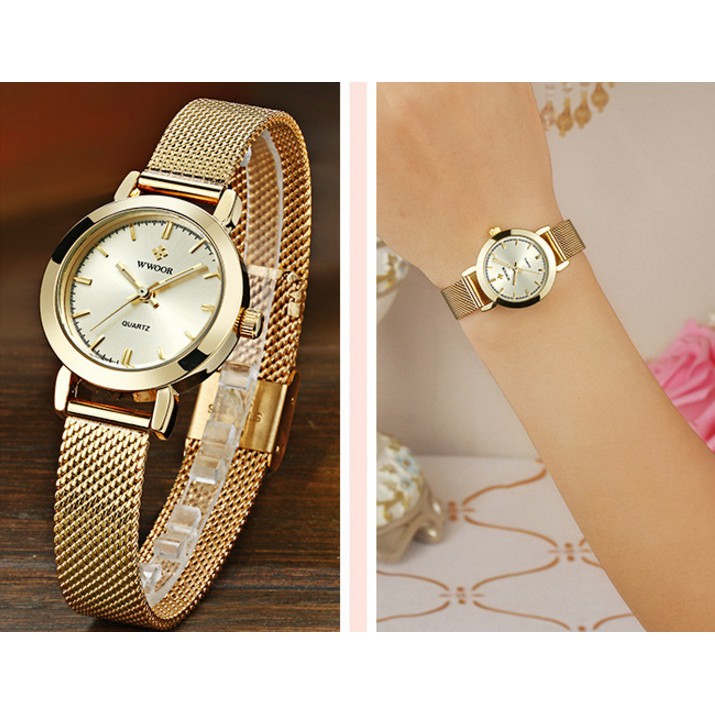 Đồng Hồ Nữ WWOOR 8823 Chính Hãng Dây Thép Mành Cao Cấp | BigBuy360 - bigbuy360.vn